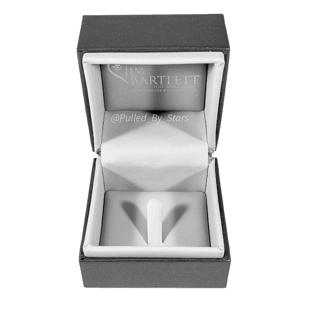 Boutique Jewelers Sleek Metallic Pewter Ring Presentation/Gift/Storage Box NWOT